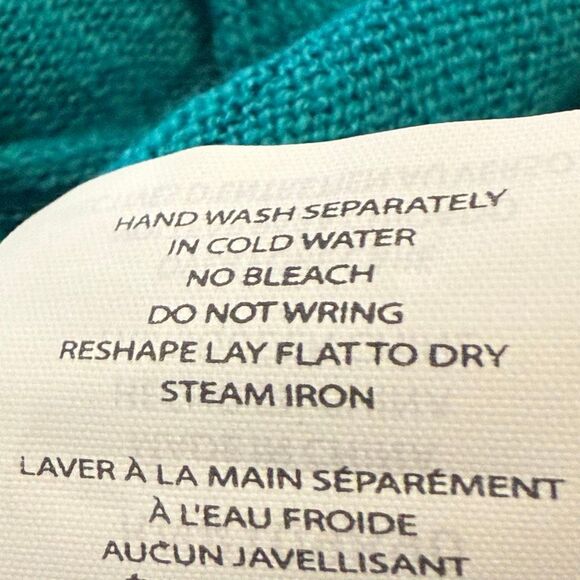 Melissa McCarthy Seven7 Cardigan Sweater Long Open Turquoise Size M NWT Casual - Picture 14 of 15